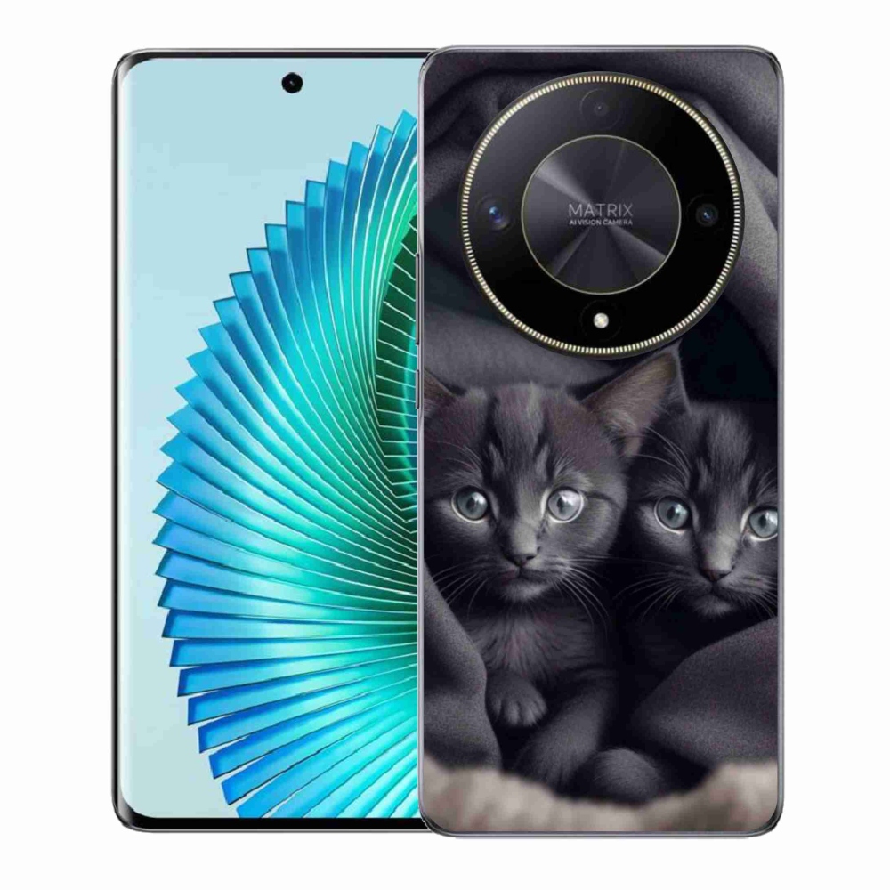 Zselés borítás mmCase a Honor Magic 6 Lite 5G számára - cat duo