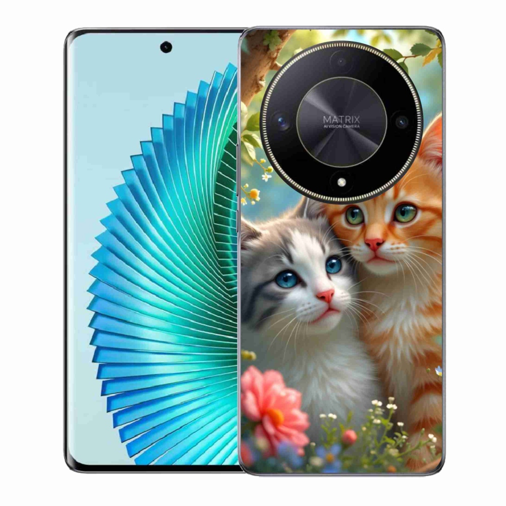 Gél borítás mmCase a Honor Magic 6 Lite 5G számára - macskaszerelem 2