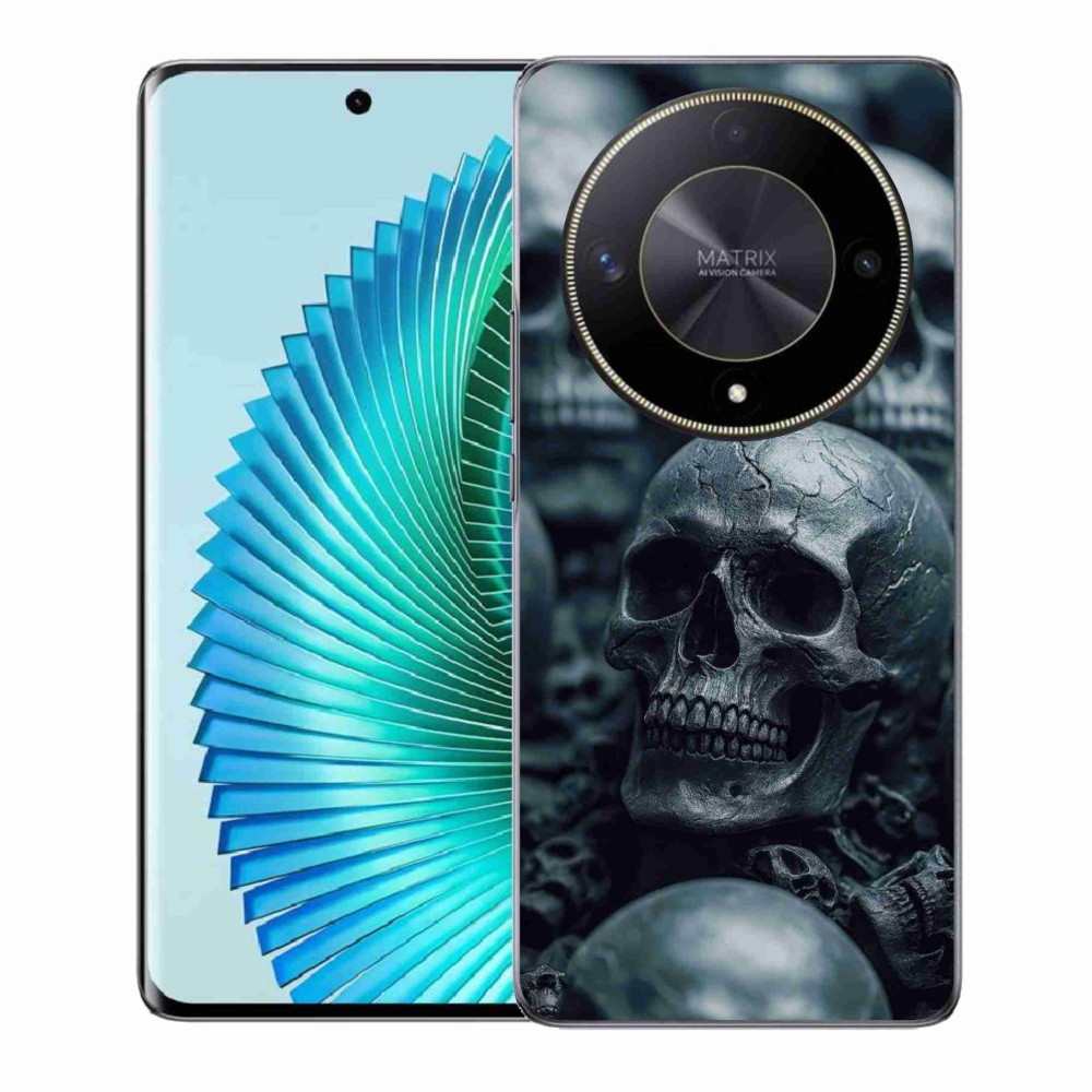 Zselés borítás mmCase a Honor Magic 6 Lite 5G számára - koponya 2