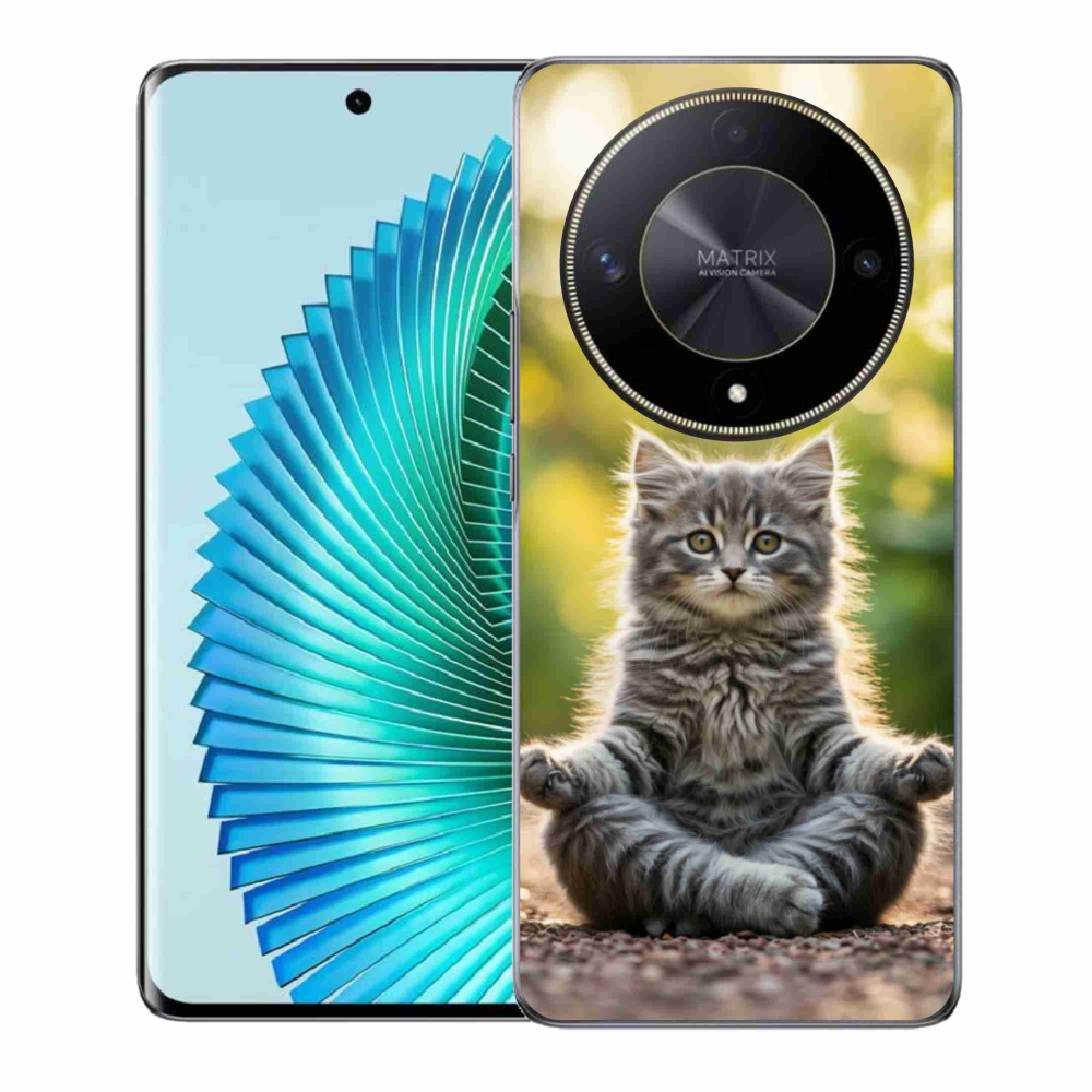 Gél borítás mmCase a Honor Magic 6 Lite 5G számára - meditáló cica