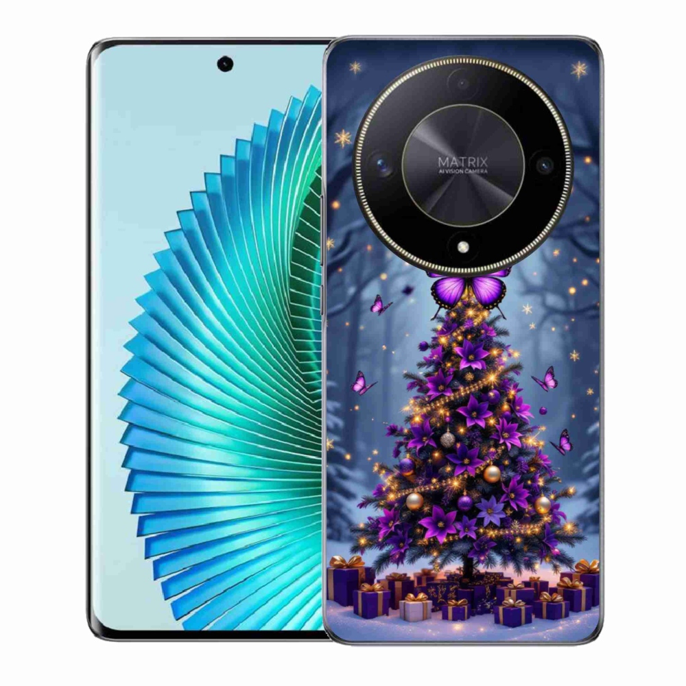 mmCase gél tok az Honor Magic 6 Lite 5G-hez – pillangós karácsonyfa