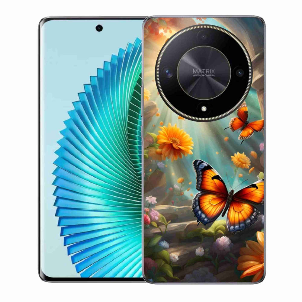 Gél borítás mmCase a Honor Magic 6 Lite 5G számára - pillangókert 2