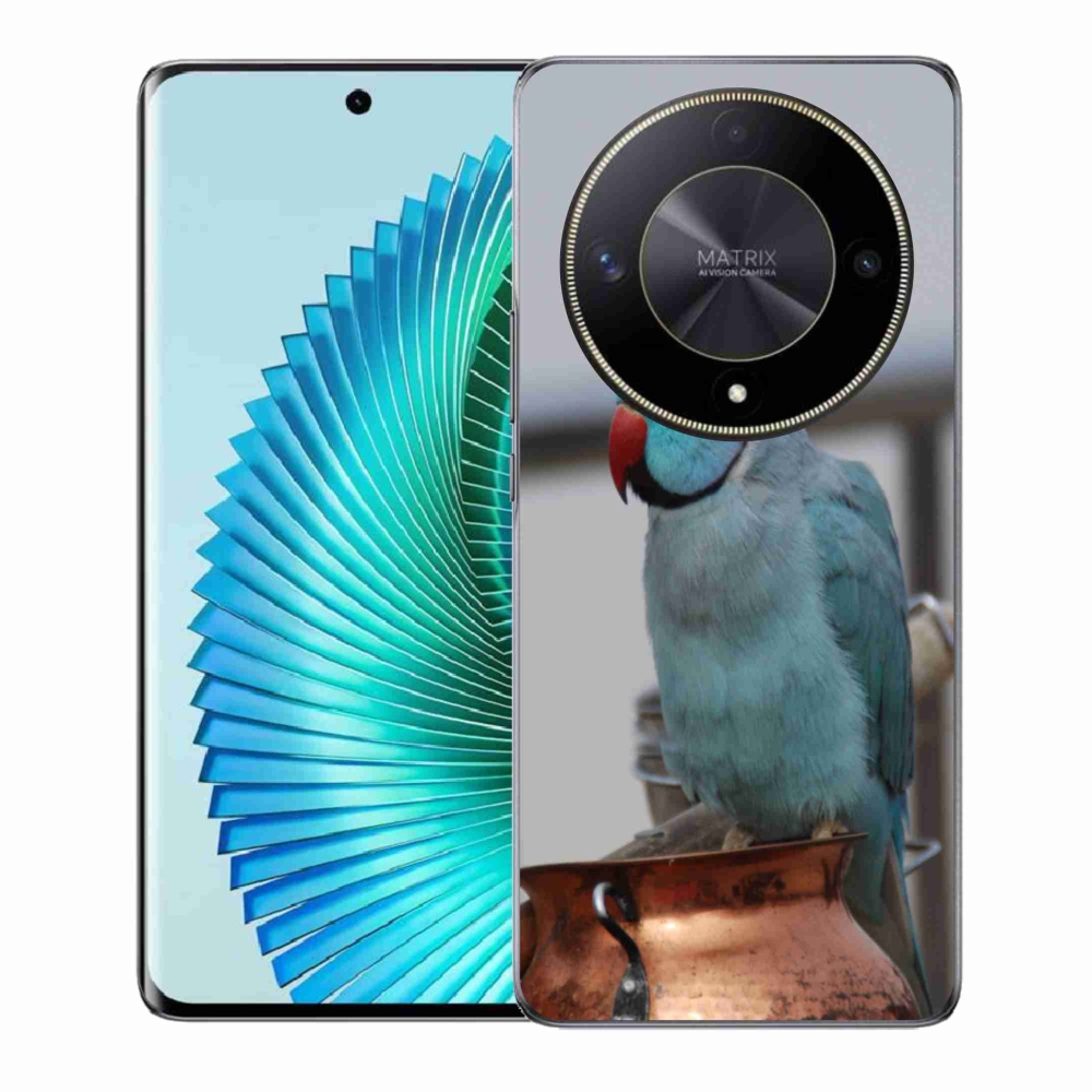 Zselés borítás mmCase a Honor Magic 6 Lite 5G készülékhez - papagáj alexander kék