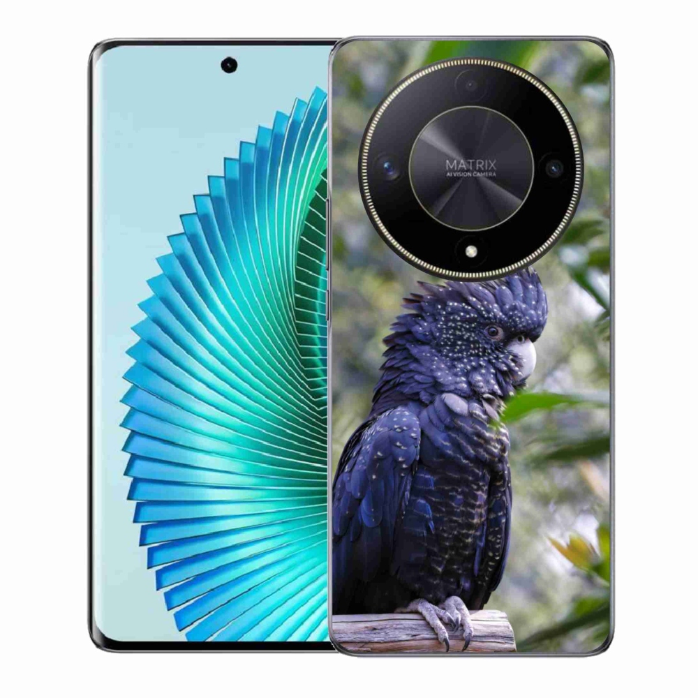 mmCase géltok az Honor Magic 6 Lite 5G-hez – fekete kakadu papagáj