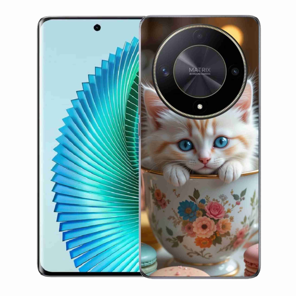 Gél borítás mmCase a Honor Magic 6 Lite 5G számára - aranyos cica 6
