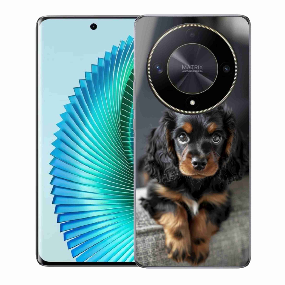 mmCase gél tok az Honor Magic 6 Lite 5G-hez – aranyos, hosszúszőrű tacskó