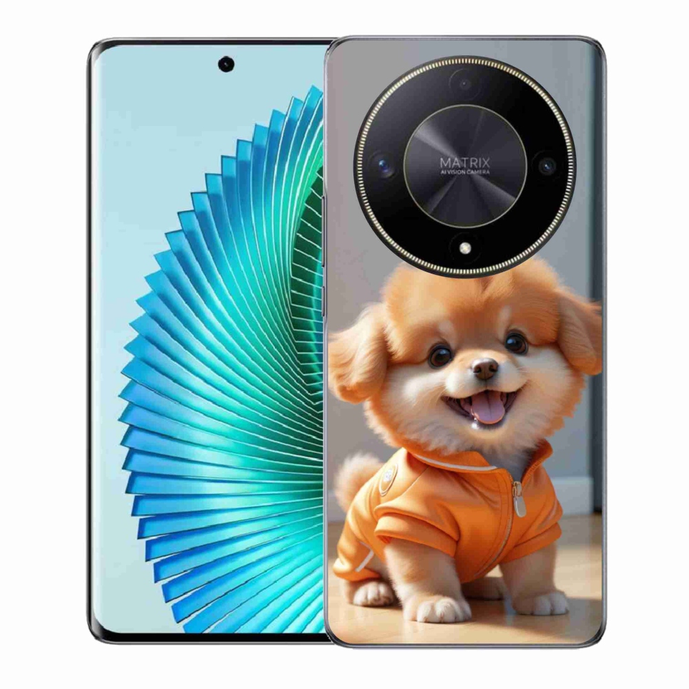 mmCase géltok az Honor Magic 6 Lite 5G-hez – aranyos pomerániai pulóverben