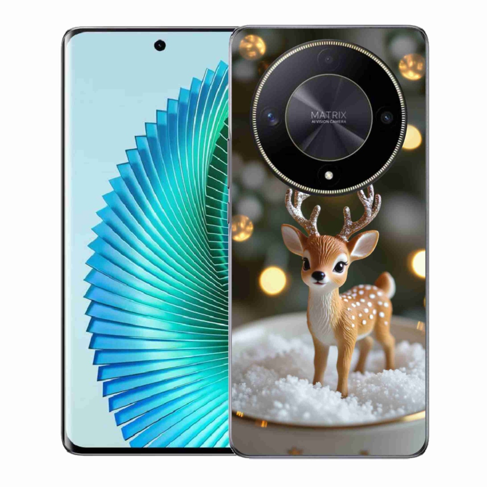 mmCase gél tok az Honor Magic 6 Lite 5G-hez – aranyos karácsonyi szarvas