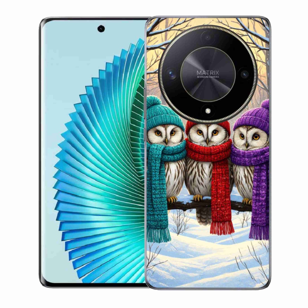 Gél borítás mmCase a Honor Magic 6 Lite 5G számára - bagoly barátok