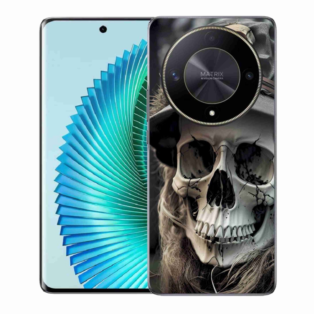 Zselés borítás mmCase a Honor Magic 6 Lite 5G készülékhez - sötét koponya