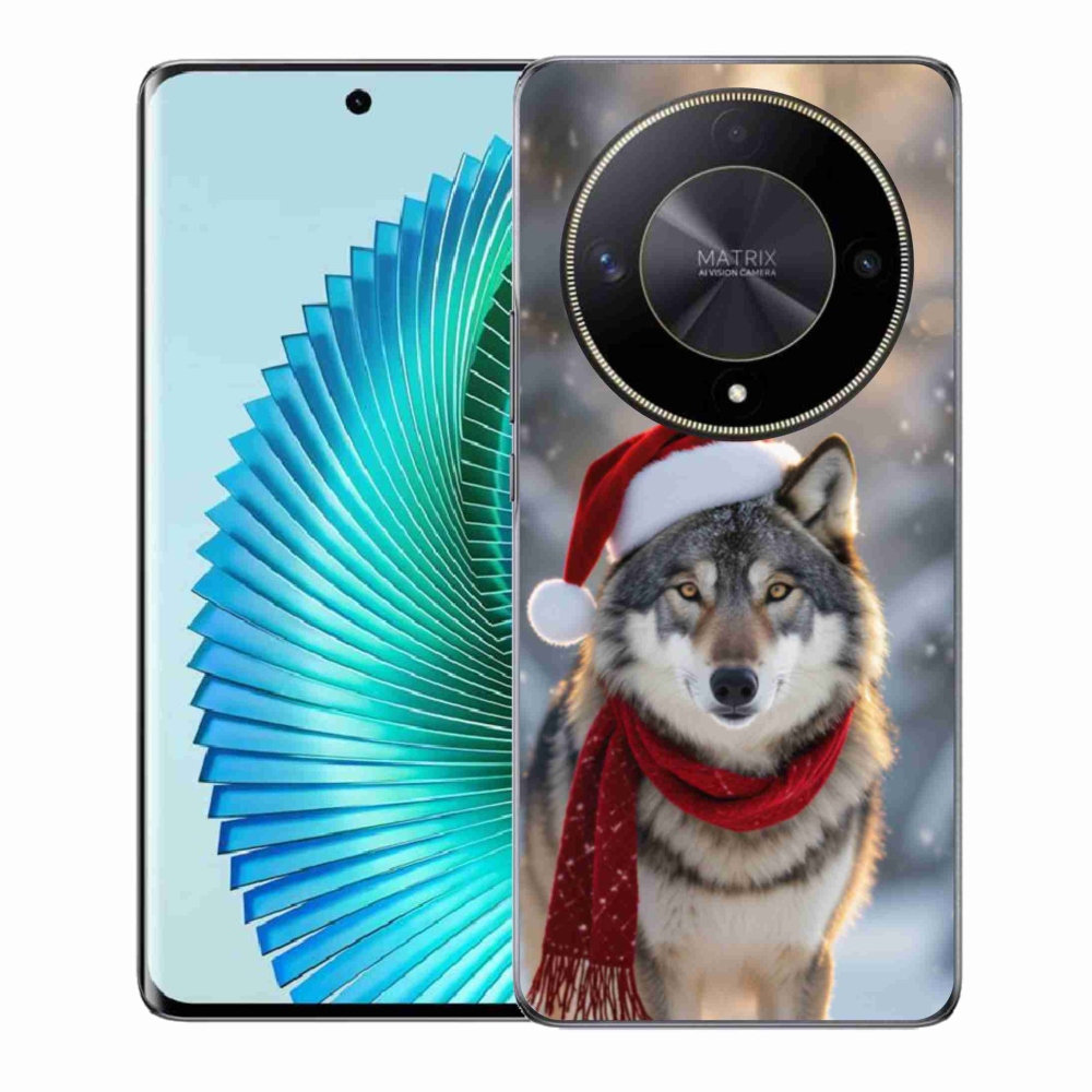 Gél borítás mmCase a Honor Magic 6 Lite 5G számára - Karácsonyi farkas