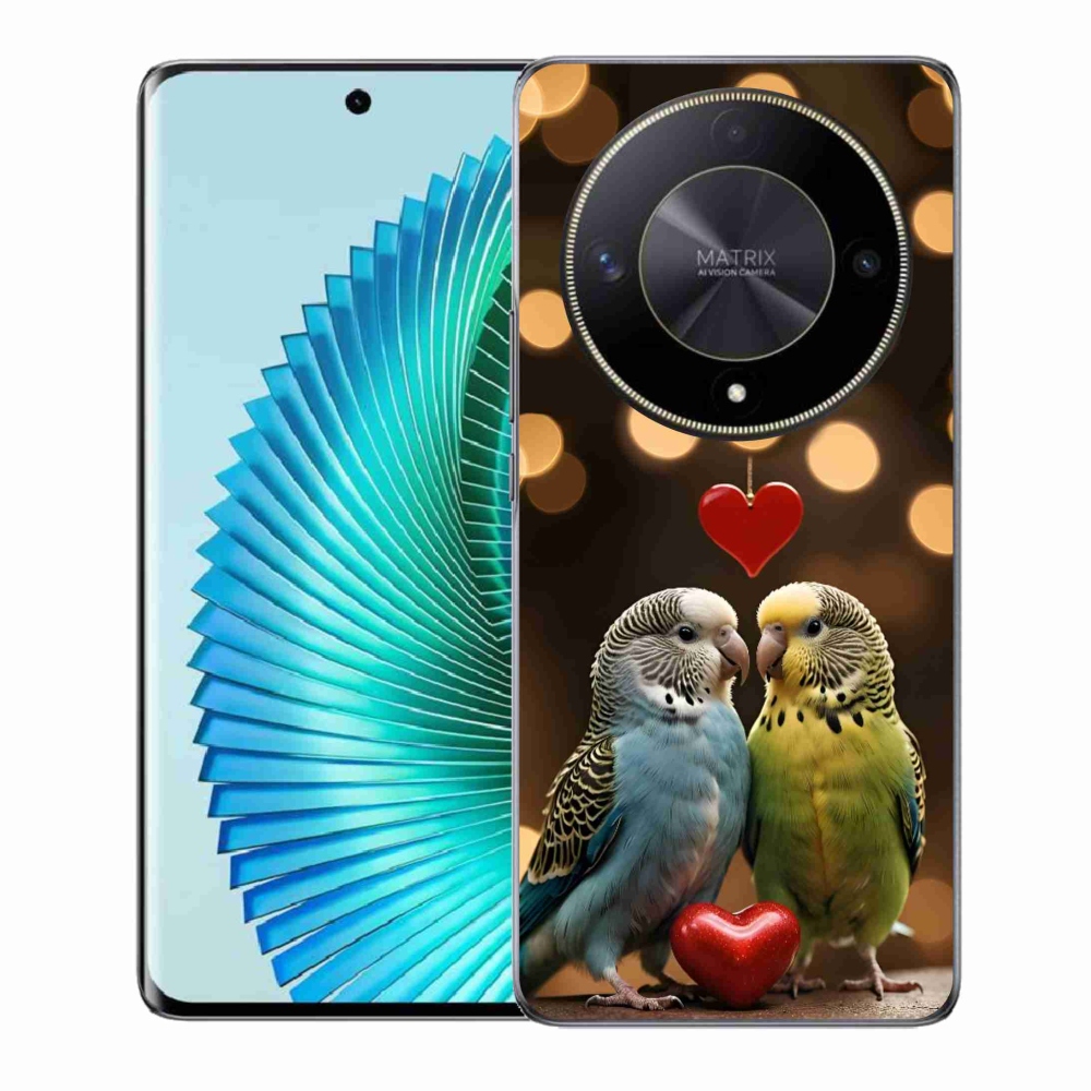 mmCase géltok az Honor Magic 6 Lite 5G-hez – szerelmes papagájok