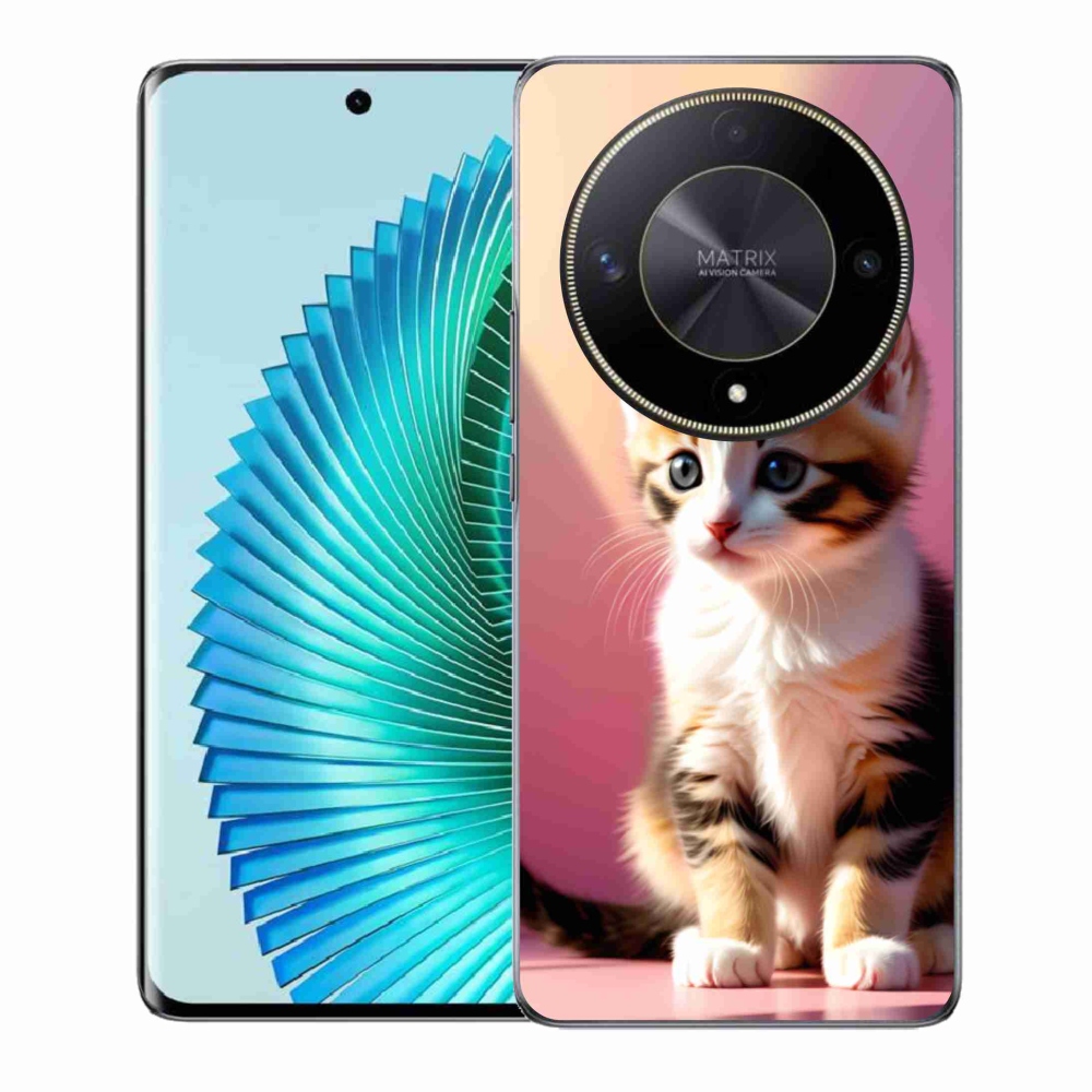 Gél borítás mmCase a Honor Magic 6 Lite 5G számára - kíváncsi cica 2