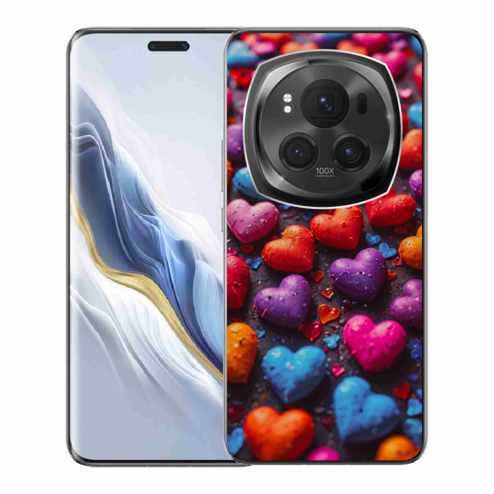 Zselés borítás mmCase a Honor Magic 6 Pro 5G készülékhez - színes szív