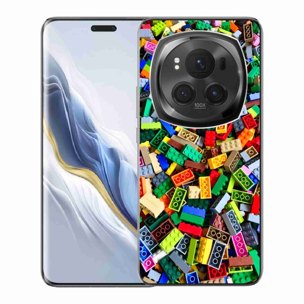 Zselés borítás mmCase a Honor Magic 6 Pro 5G számára - színes építőkockák