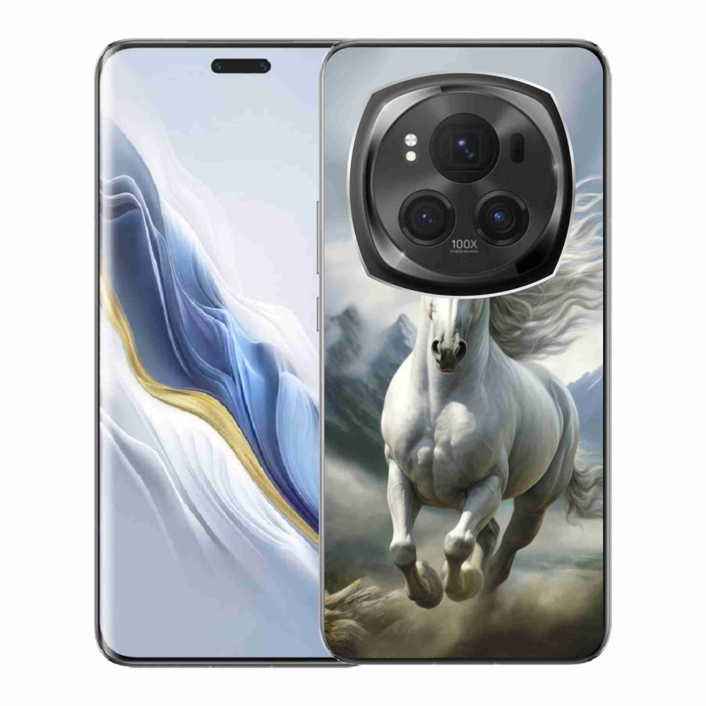 mmCase gél tok az Honor Magic 6 Pro 5G-hez – futó fehér ló 3