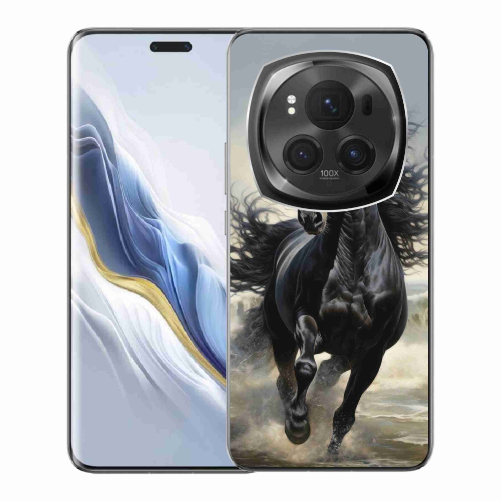 mmCase gél tok az Honor Magic 6 Pro 5G-hez – futó fekete ló