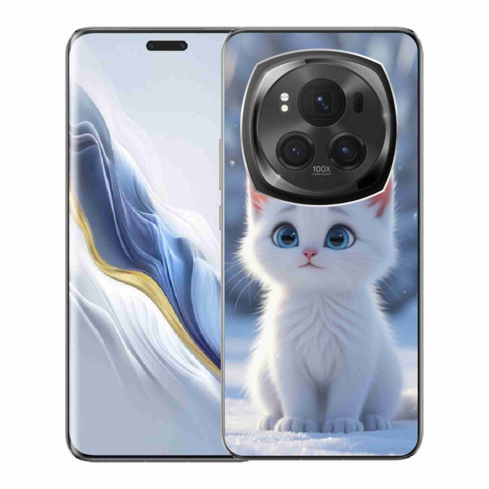 mmCase gél tok az Honor Magic 6 Pro 5G-hez – fehér cica 3