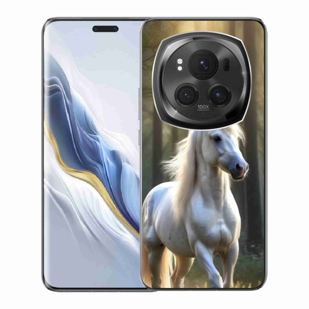 Zselés borítás mmCase a Honor Magic 6 Pro 5G készülékhez - fehér ló 3