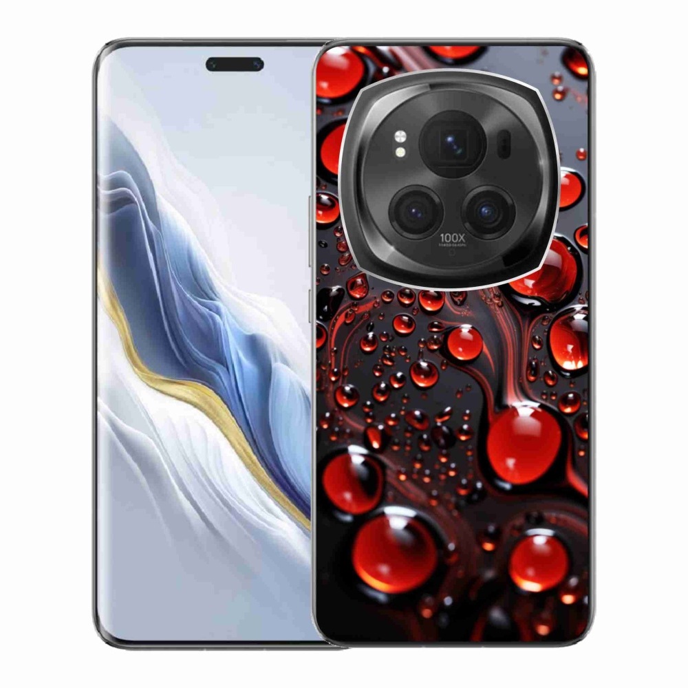 Zselés borítás mmCase a Honor Magic 6 Pro 5G számára - piros csepp 2