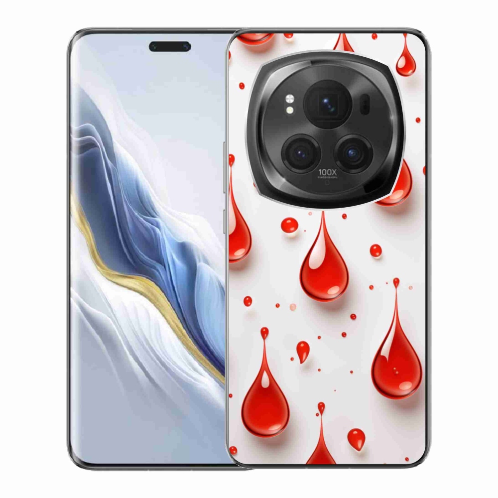 Zselés borítás mmCase a Honor Magic 6 Pro 5G készülékhez - piros cseppek