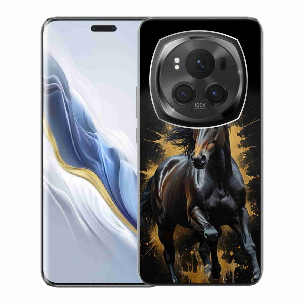 mmCase gél tok az Honor Magic 6 Pro 5G-hez – elegáns fekete csikó