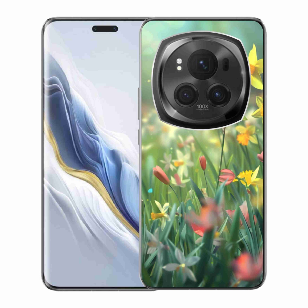 Gél borítás mmCase a Honor Magic 6 Pro 5G számára - tavaszi virágok