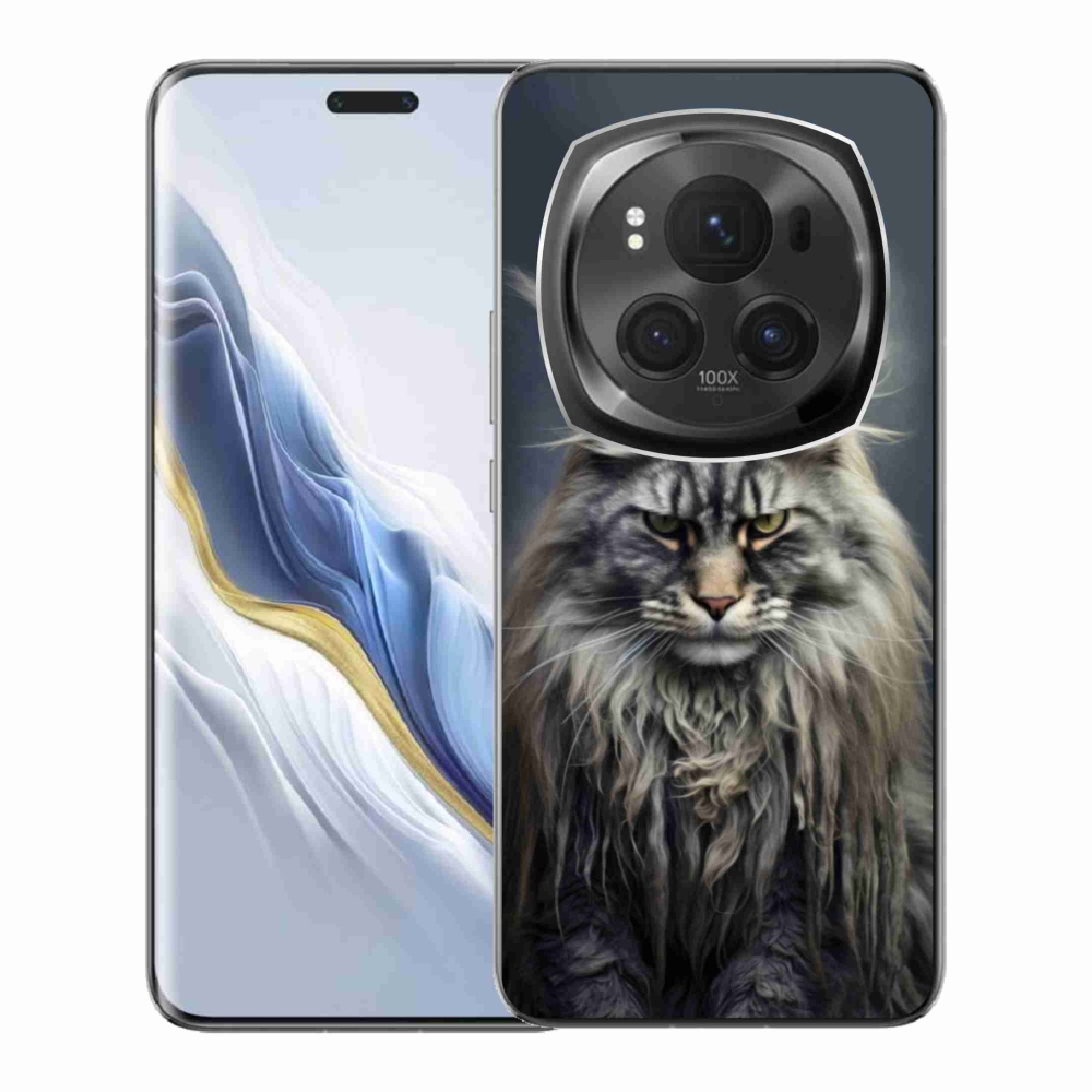 Zselés borítás mmCase a Honor Magic 6 Pro 5G számára - macskaszem nézet 4