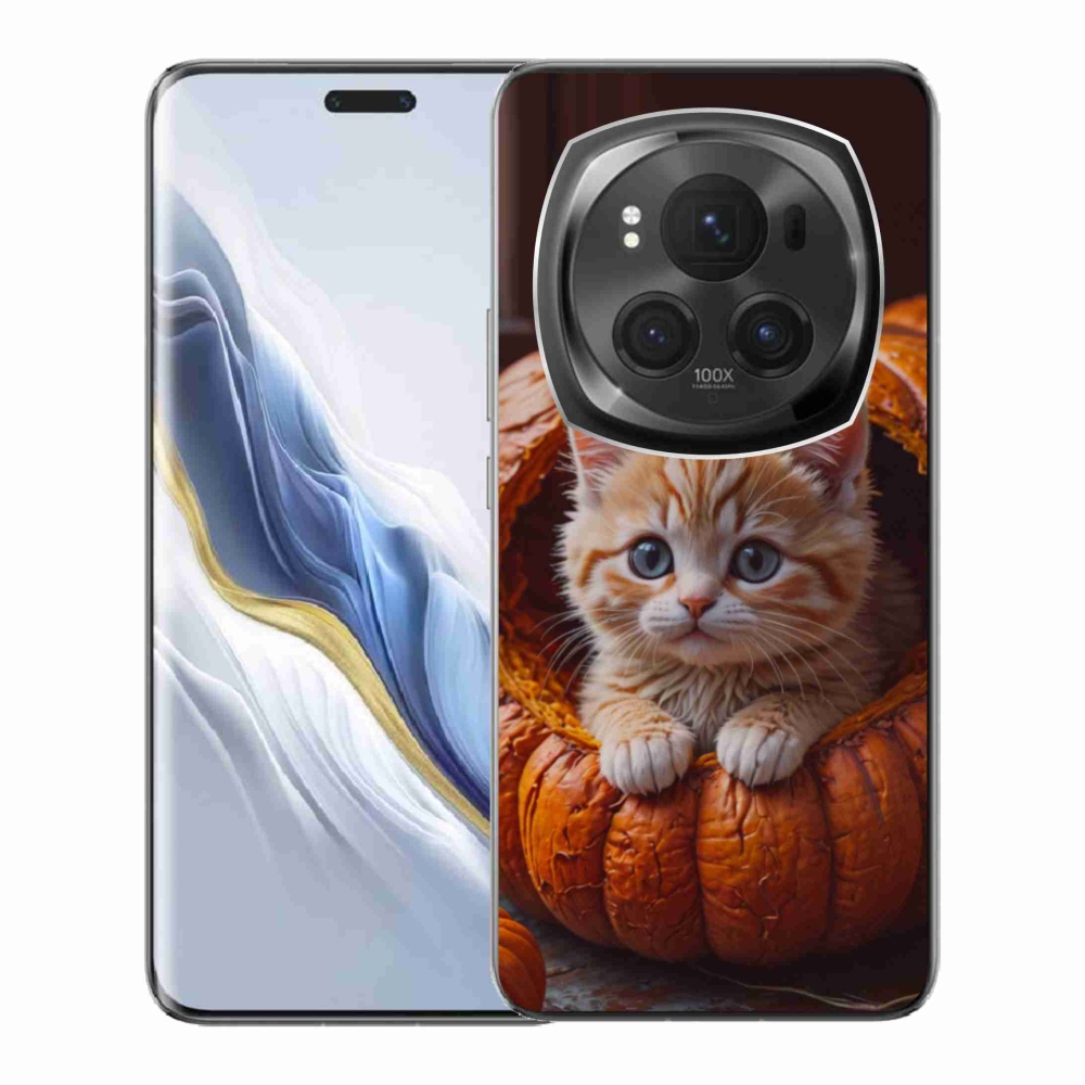 Gél borítás mmCase a Honor Magic 6 Pro 5G készülékhez - cica és tök 2