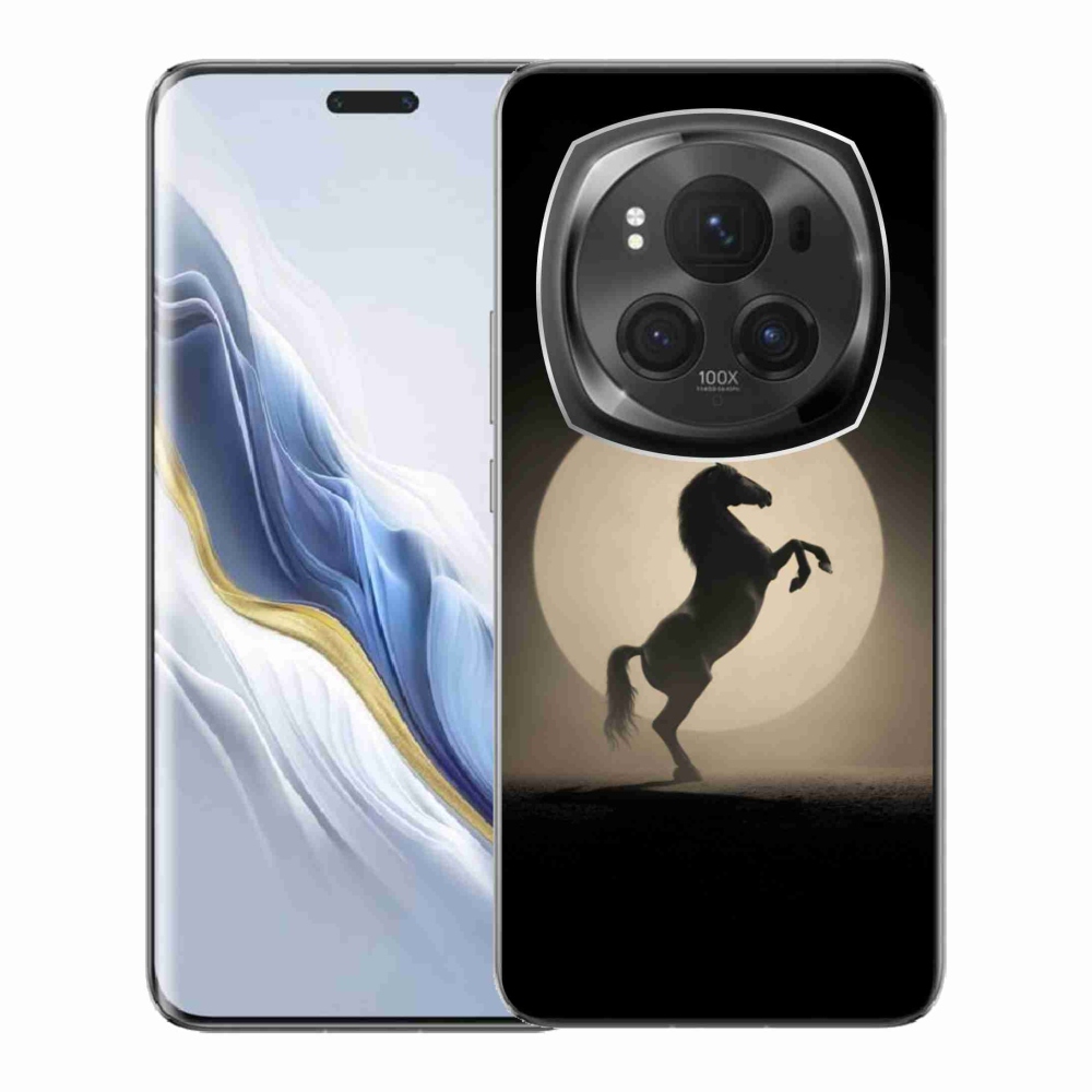 Zselés borítás mmCase a Honor Magic 6 Pro 5G számára - ló sziluettben