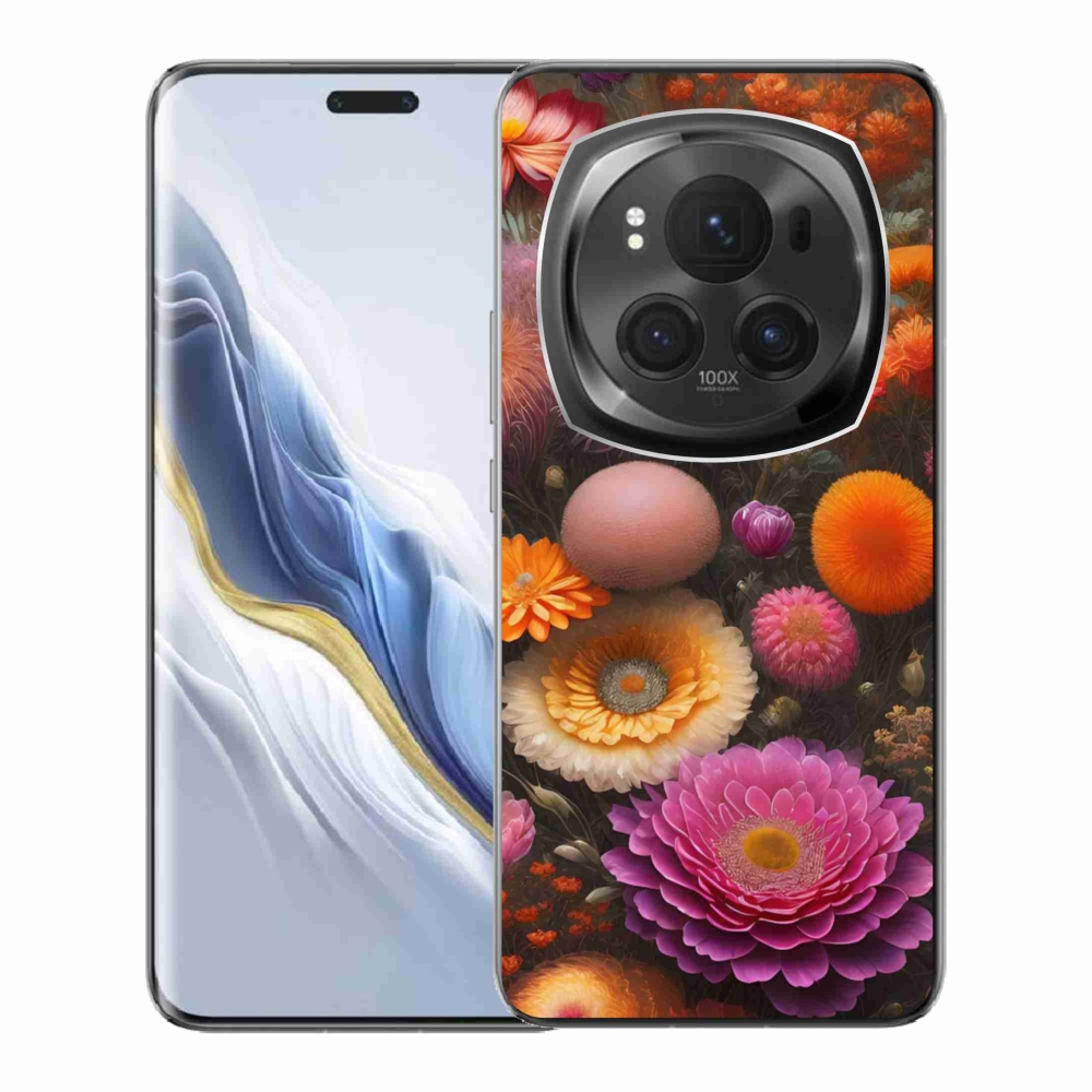 Gél borítás mmCase a Honor Magic 6 Pro 5G számára - virágos kompozíció