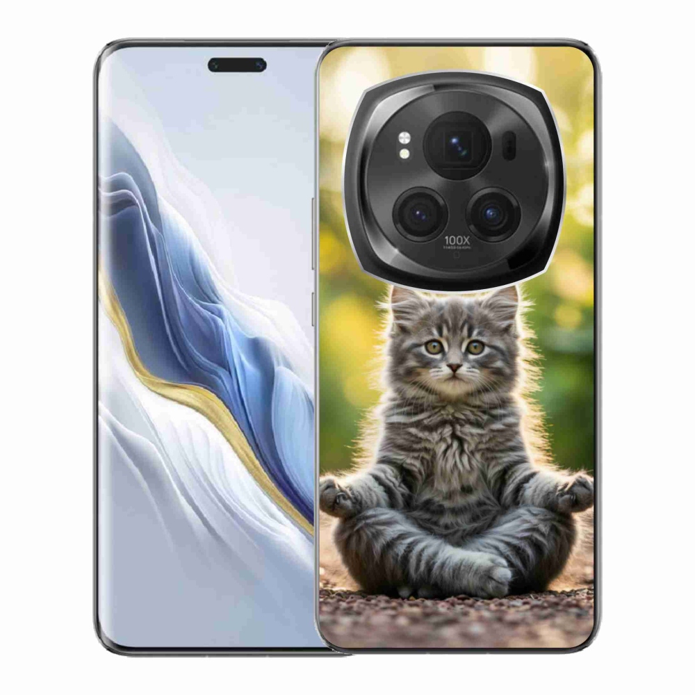 Gél borítás mmCase a Honor Magic 6 Pro 5G készülékhez - meditáló cica