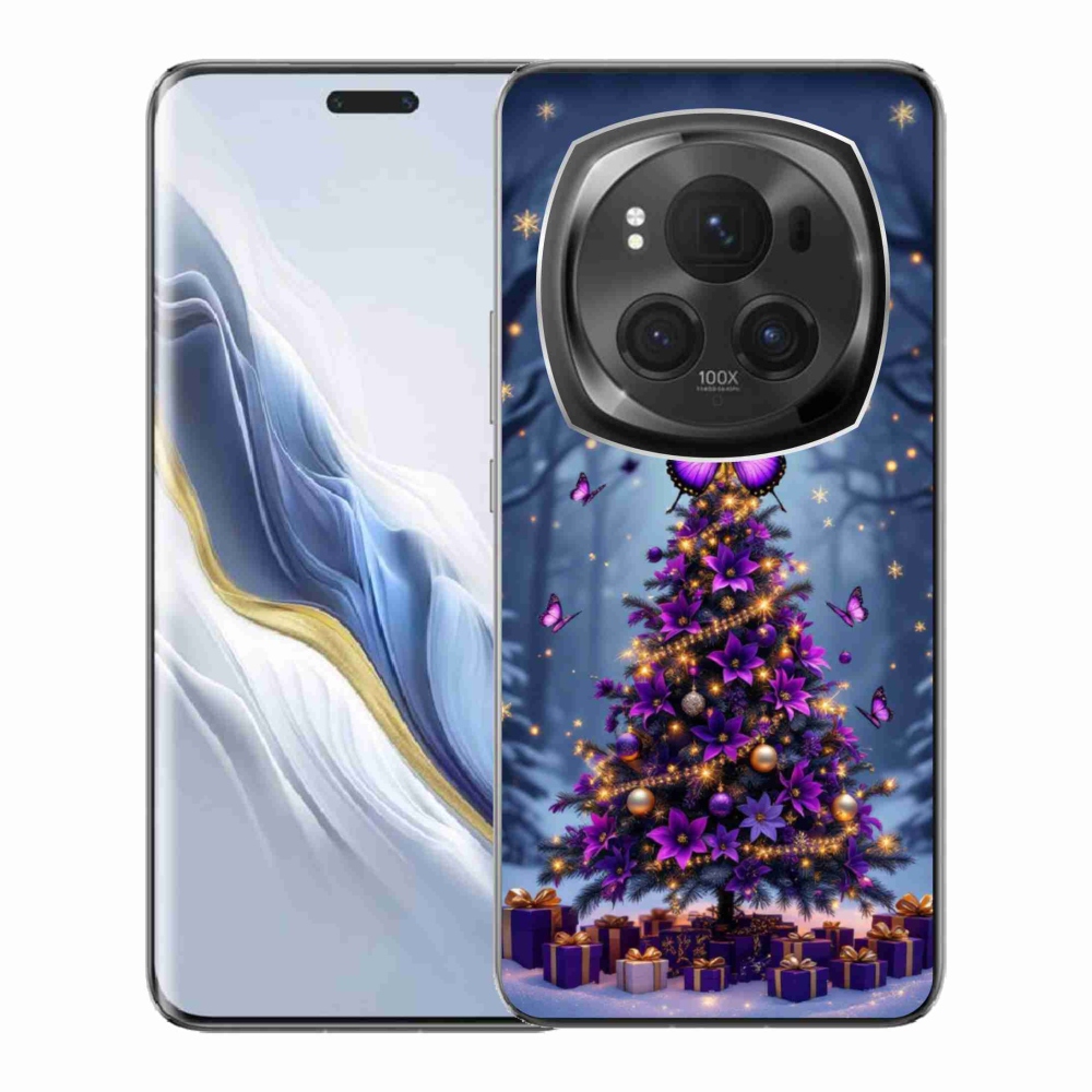 mmCase gél tok az Honor Magic 6 Pro 5G-hez – pillangós karácsonyfa
