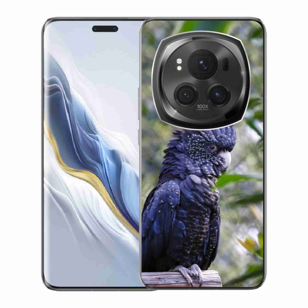 mmCase gél tok az Honor Magic 6 Pro 5G-hez – fekete kakadu papagáj
