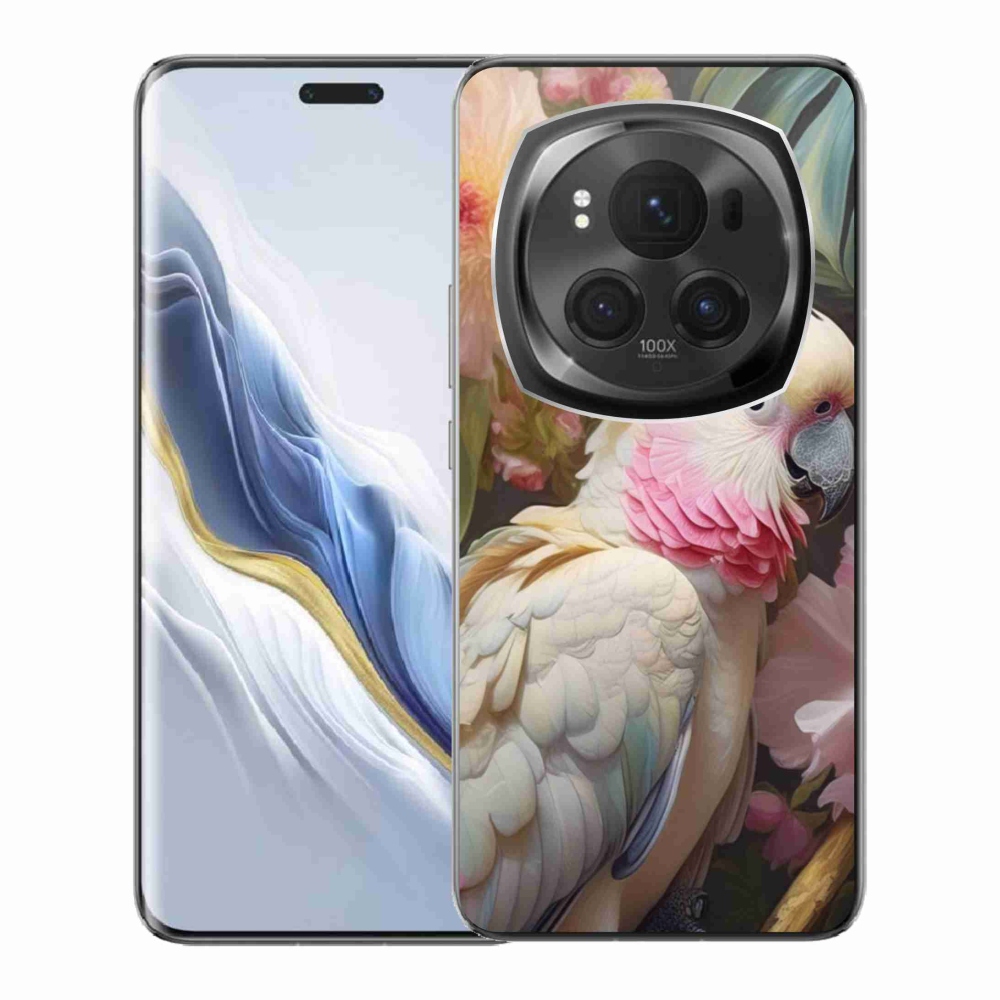 Gél borítás mmCase a Honor Magic 6 Pro 5G készülékhez - papagáj kakadu rózsaszín 2