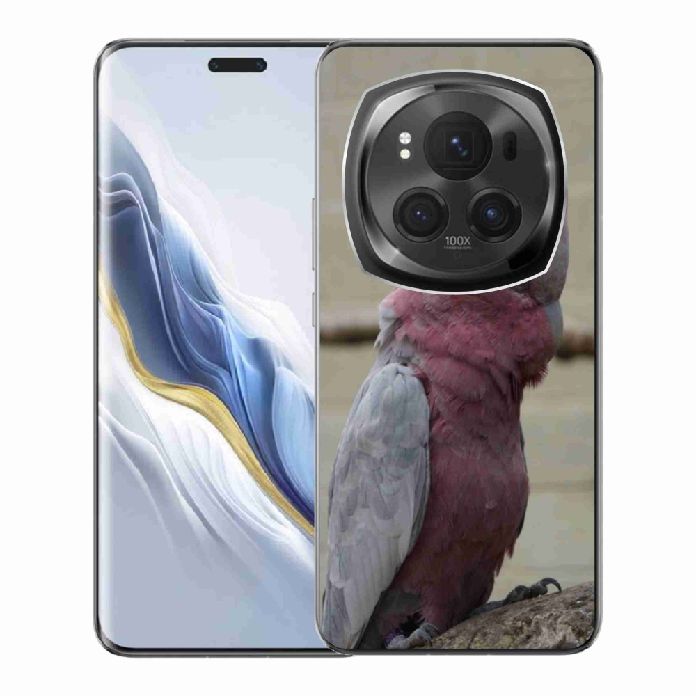 Zselés borítás mmCase a Honor Magic 6 Pro 5G készülékhez - papagáj kakadu rózsaszínű