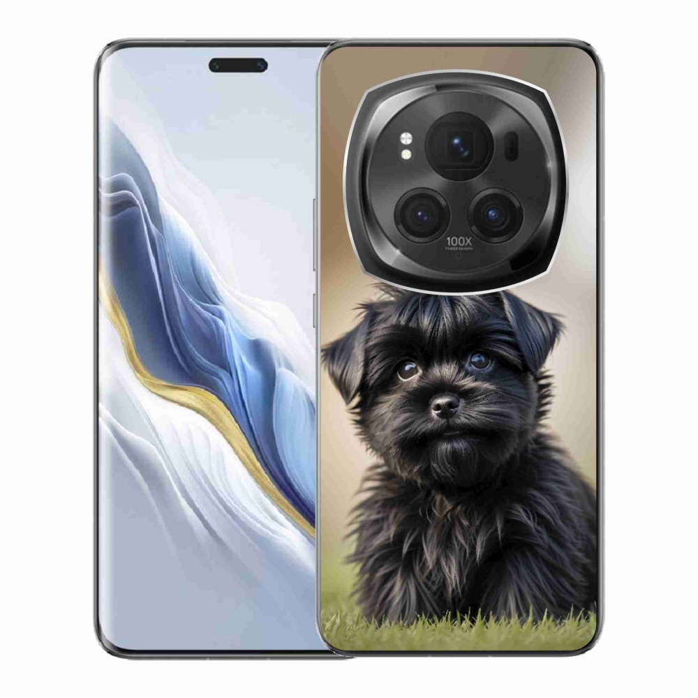 mmCase gél tok az Honor Magic 6 Pro 5G-hez – aranyos fekete kutyus
