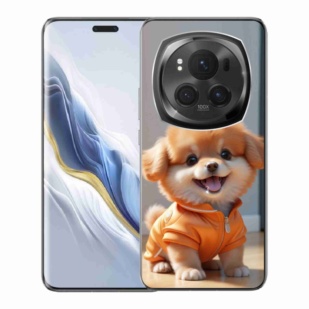 mmCase gél tok az Honor Magic 6 Pro 5G-hez – aranyos pomerániai pulóverben