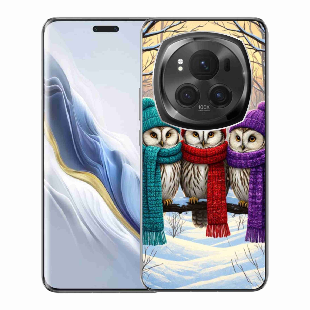 Gél borítás mmCase a Honor Magic 6 Pro 5G készülékhez - bagoly barátok