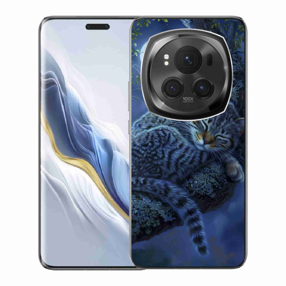 Zselés borítás mmCase a Honor Magic 6 Pro 5G számára - alvó macska