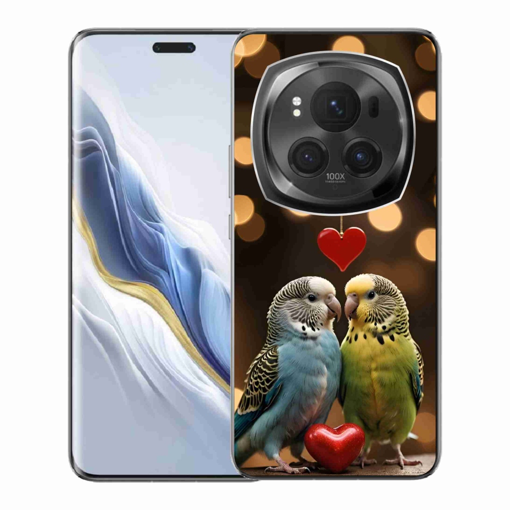 mmCase gél tok az Honor Magic 6 Pro 5G-hez – szerelmes papagájok