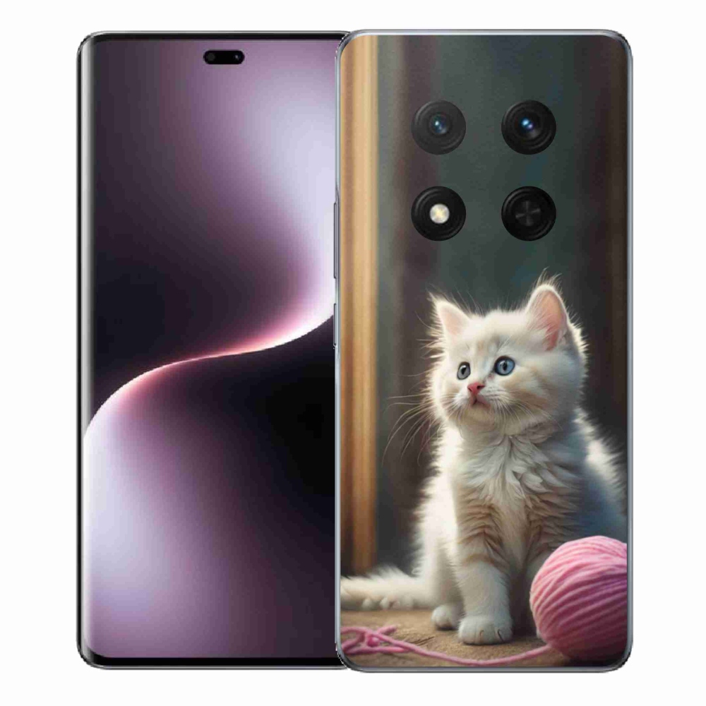 Gél borítás mmCase a Honor Magic 7 Lite 5G készülékhez - fehér cica 2