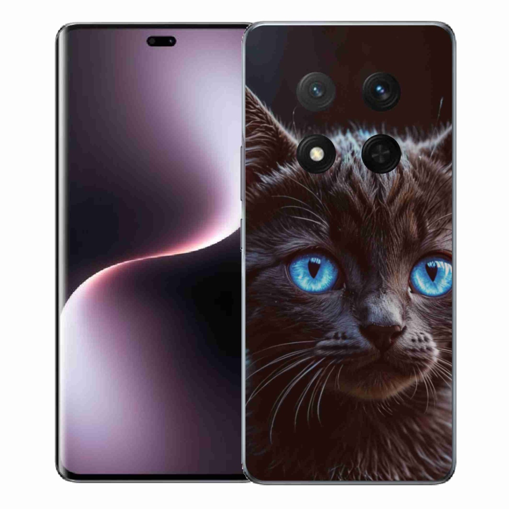 Gél borítás mmCase a Honor Magic 7 Lite 5G készülékhez - fekete cica 2
