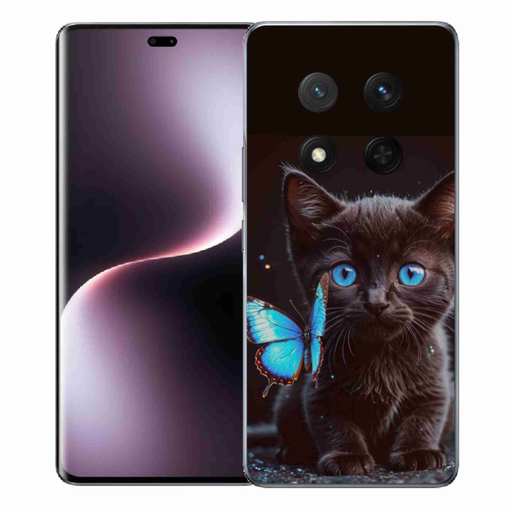 Gél borítás mmCase a Honor Magic 7 Lite 5G készülékhez - fekete cica 3