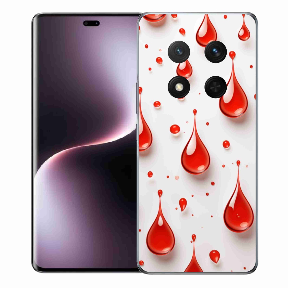 Zselés borítás mmCase a Honor Magic 7 Lite 5G számára - piros cseppek