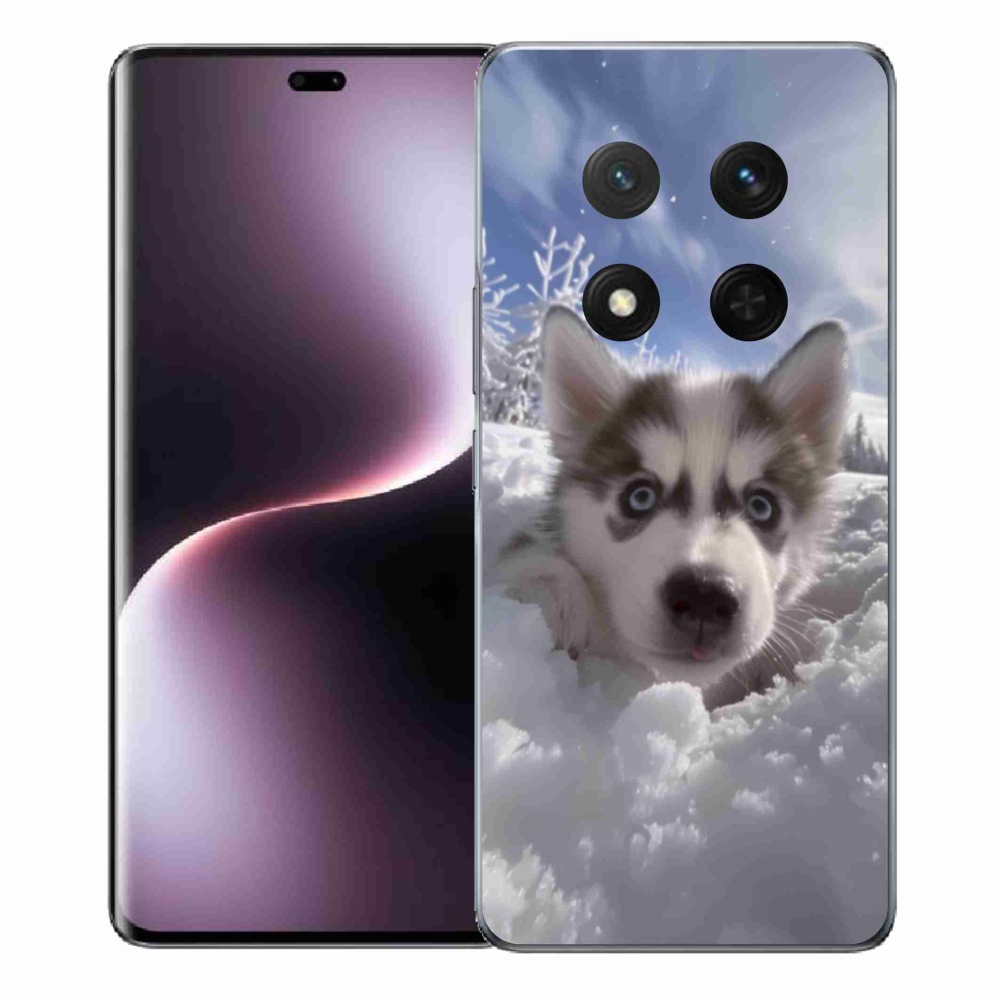 Gél borítás mmCase a Honor Magic 7 Lite 5G számára - husky a hóban
