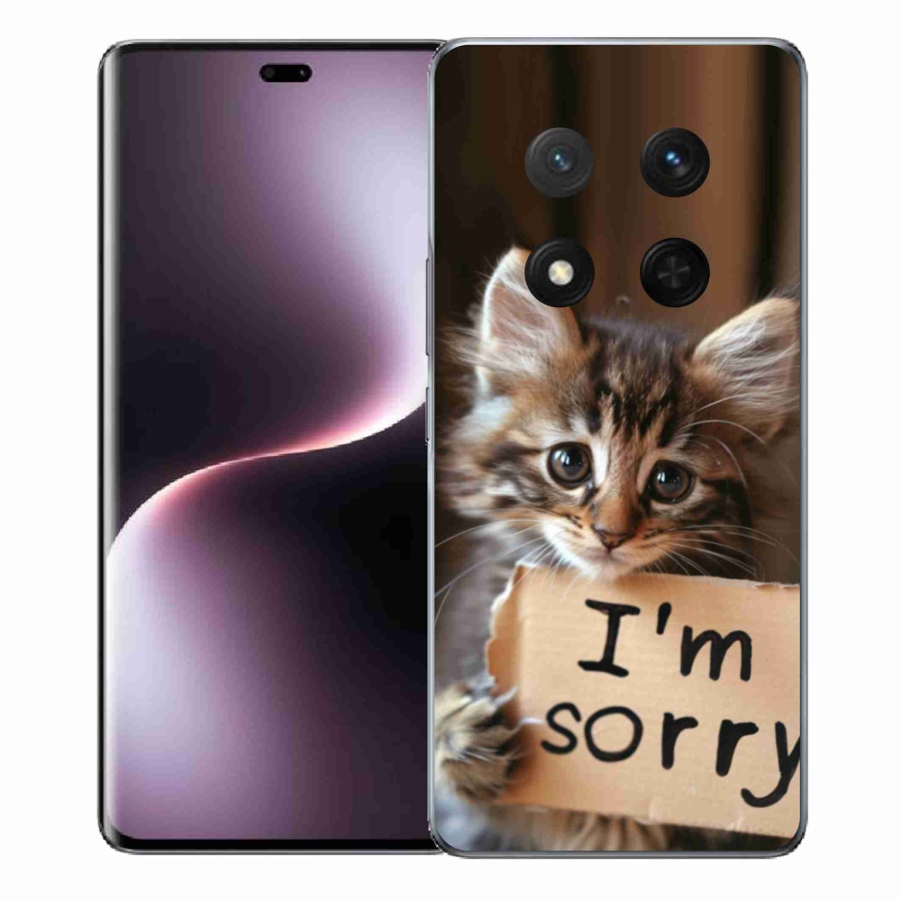 Gél borítás mmCase a Honor Magic 7 Lite 5G számára - macska bocsánatkérése