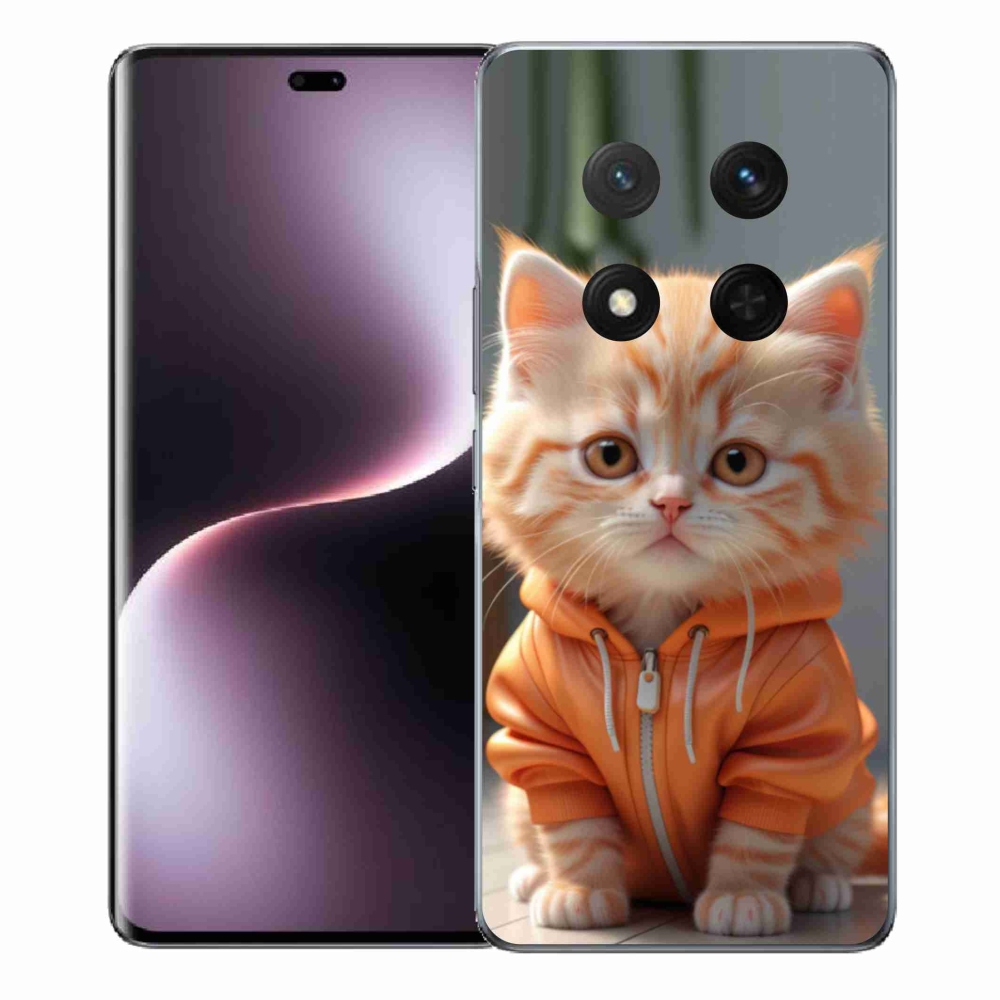Gél borítás mmCase a Honor Magic 7 Lite 5G számára - cica egy melegítőben