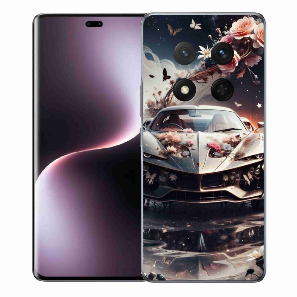 Gél borítás mmCase a Honor Magic 7 Lite 5G számára - virágos sportkocsi