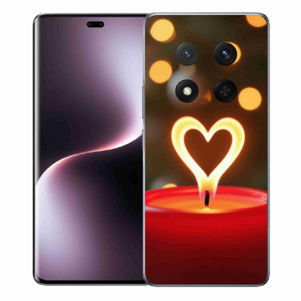 Zselés borítás mmCase a Honor Magic 7 Lite 5G számára - láng szíve